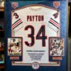 Signed Walter Payton Jersey Framed by Jacquez Art