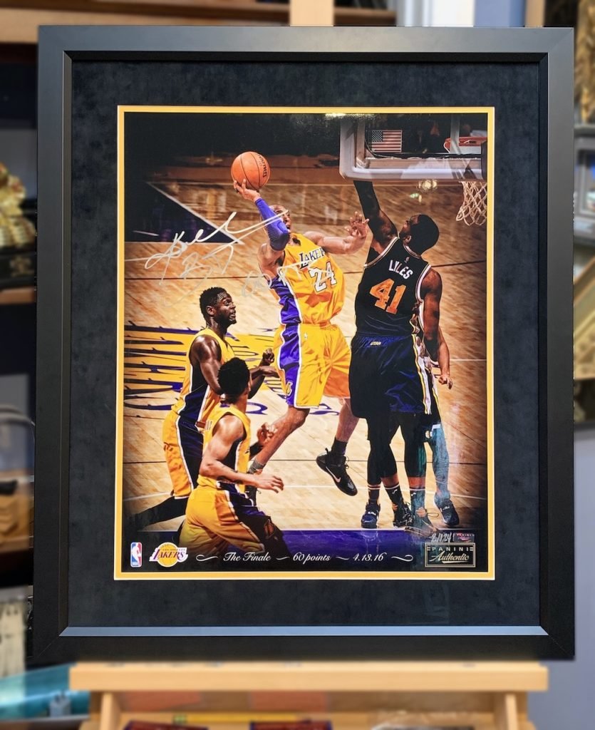 Kobe Bryant Signed Print Framed by Jacquez Art